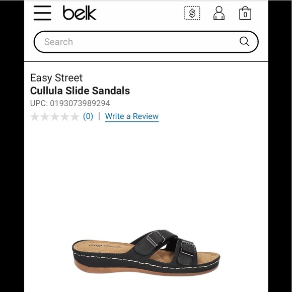 Cullula Sandals by Easy Street, w/ Adjustable Buckle, Comfort Design, 7.5 Wide - Picture 4 of 9